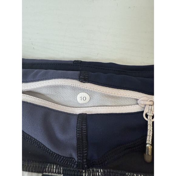 Lululemon Run Speed Shorts Workout Running Athleisure Stained Glass Blue Size 10 - Picture 4 of 5